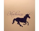 Unicorn with Personalized Name  Wall Decal