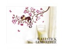 Monkey Sleeping on the Lemon Tree Wall Decal 