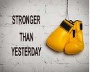 Stronger than yesterday, gym, training, motivational quote, workout motivation, fitness weights