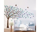 Blowing Tree With Butterflies Wall Decal