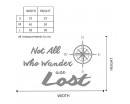 Not all Who Wander Are Lost Compass Quote Decal