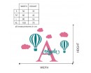 Hot Air Ballon Wall Decal with Personalized Name
