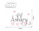 PersonaliSed Girl Name with Birds and Flowers
