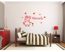 Personalized Children Name with Pig Silhouette Wall Decal