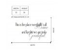Home Blessing - Thankful Grateful Inspirational Wall Quote
