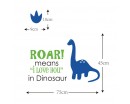 Roar means I love you Dinosaur with Footprints