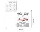 Racing Themed Personalized Name Decal