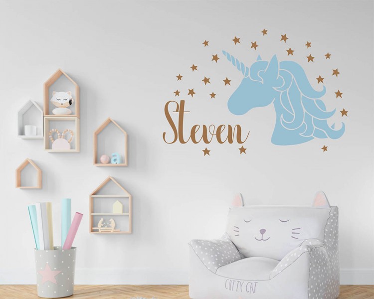 thumbnail image 2 of Personalised Unicorn Name Sticker - Custom Vinyl Decal For Kids Room, Wall, Door 2 of 5