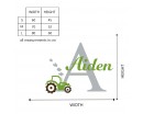 Name Tractor Wall Decal