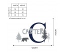 Trees and Bear With Name Nursery Wall Decals Trees and Bear With Name Nursery Wall Decals