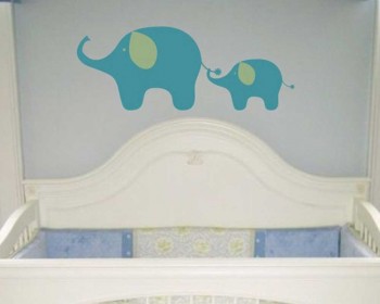 Elephants Wall Decal Animal Stickers For Nursery