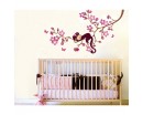 Monkey Sleeping on the Lemon Tree Wall Decal 