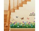 Butterfly & Grass Flowers Wall Border Butterfly & Grass Flowers Wall Border
