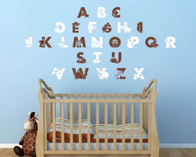 Kids Animal Alphabet Vinyl wall sticker