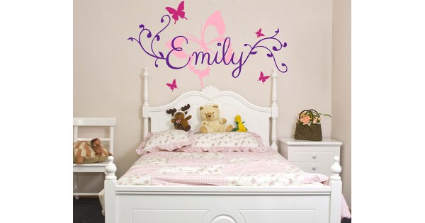 Butterfly Personalized Name Wall Sticker