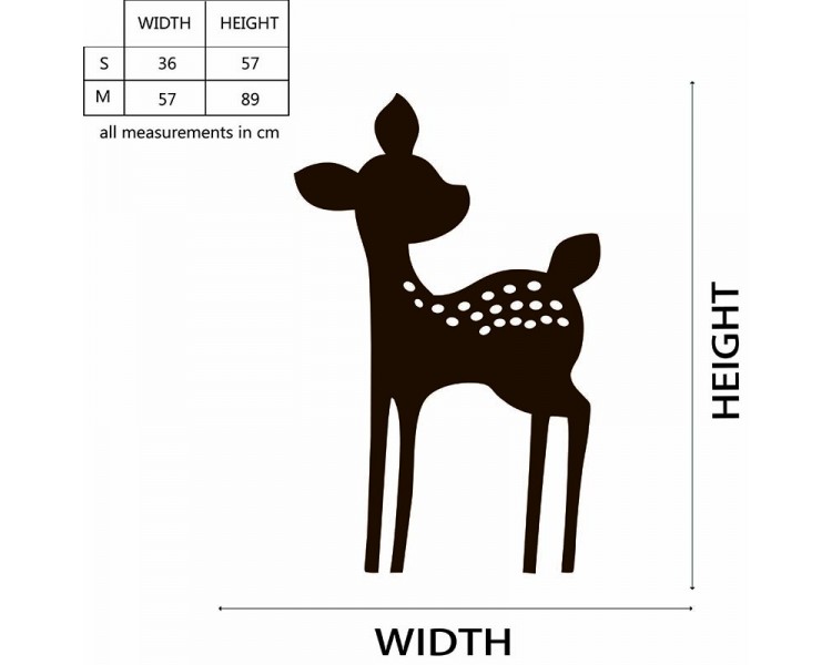 Fawn Deer Wall Decal Animal Stickers For Nursery