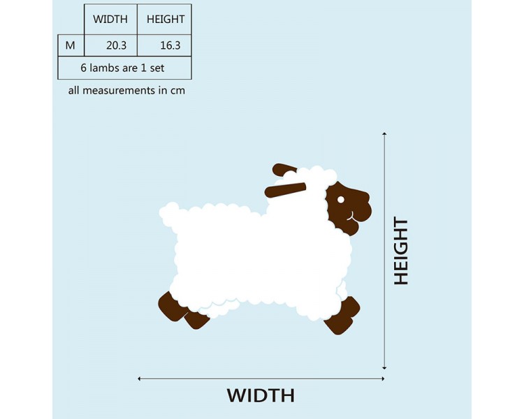 A Set of Little Sheep Nursery Wall Decal