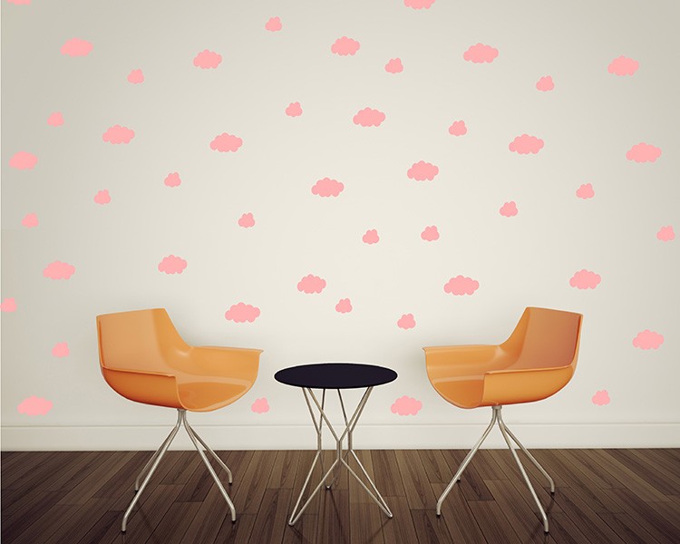 Cloud Pattern Sticker Clouds Pattern Wall Decal Nursery Modern Vinyl Sticker