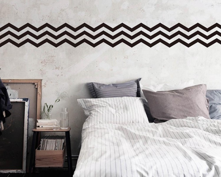 Chevron Pattern Stickers 3 Chevron Stripes Wall Pattern Decal Modern Vinyl Art Stickers