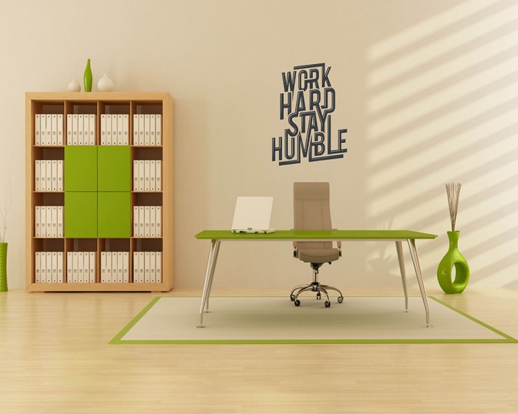 Work Hard Stay Humble Quotes Wall Decal Motivational Vinyl Art Stickers